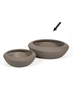 BONSAI POT 57x57x16 KREM